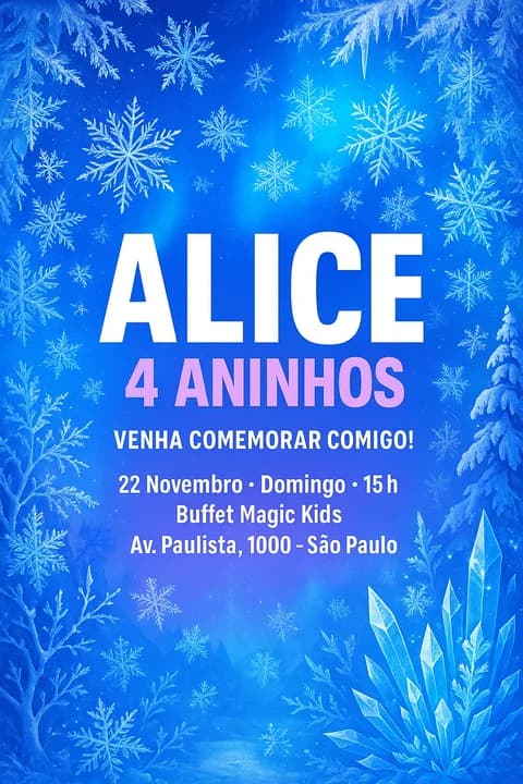 Convites Digitais — Alice