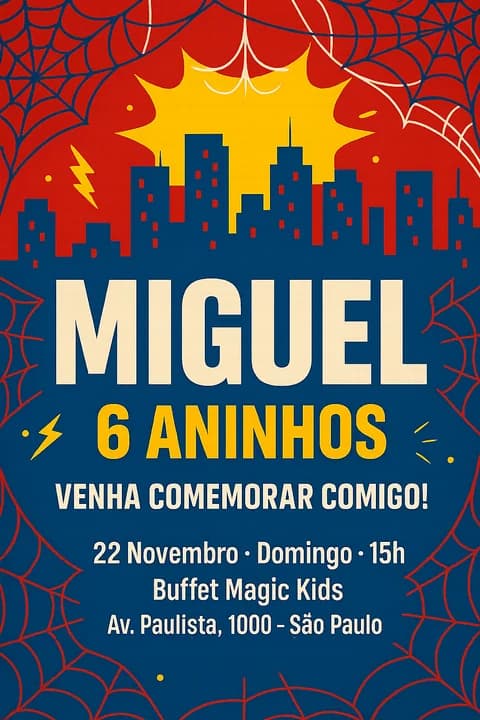 Convites Digitais — Miguel